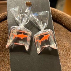Goldfish novelty earrings